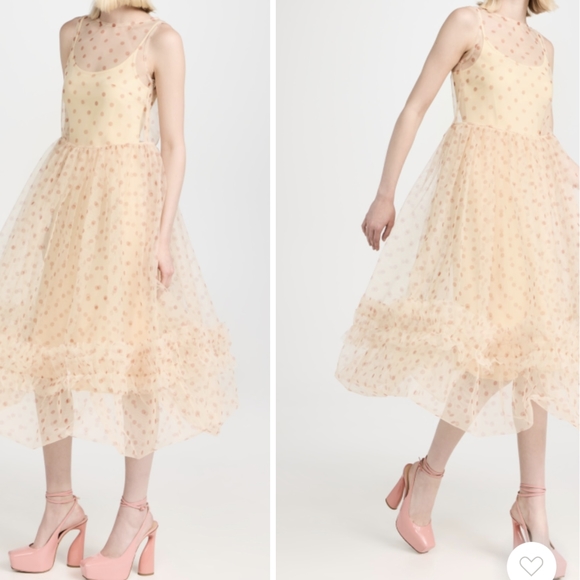 MOLLY GODDARD DRESS 6 PINK RED RUNWAY $1450 SOLD OUT - Picture 4 of 5